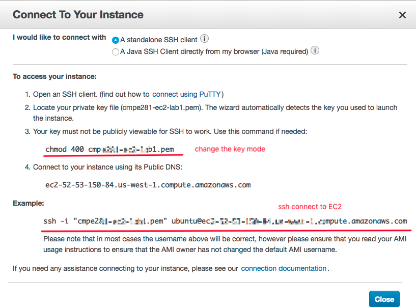 SSH into EC2