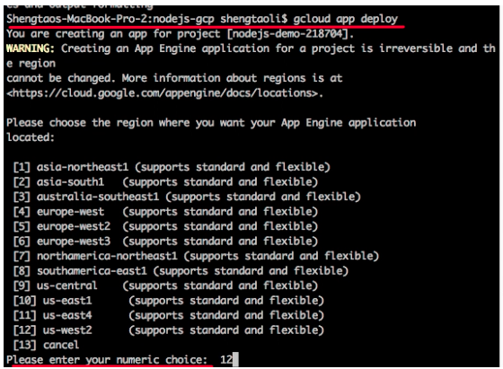 Chooseing a deployment region